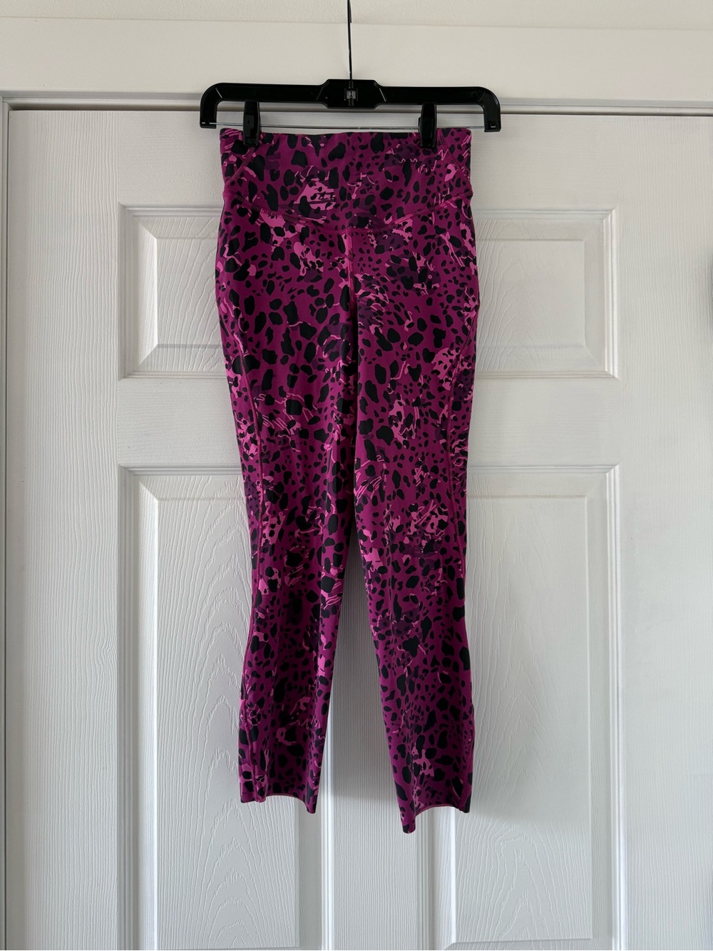 lululemon athletica Magenta and Black Animal Print High-Rise Leggings Base Pace